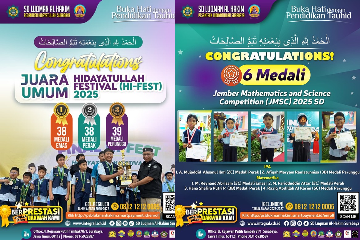 Pendidikan Tauhid Antar SD Luqman Al-Hakim Juara Umum HI-FEST 2025